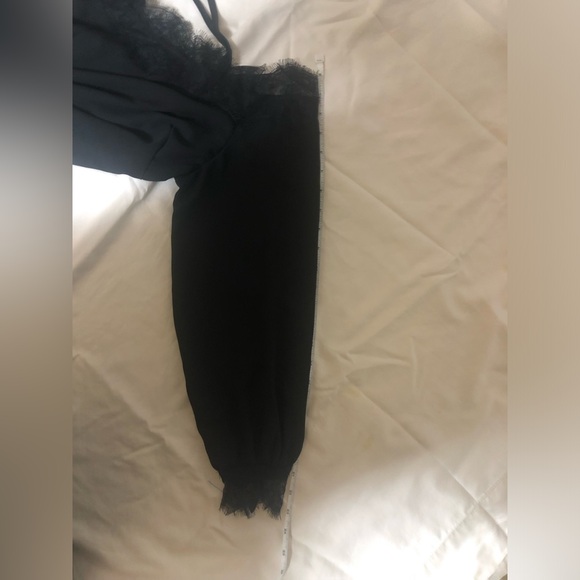 RUE21 BLACK OFF THE SHOULDERS BLOUSE WITH LACE DETAILING SIZE: 1X - Picture 9 of 12